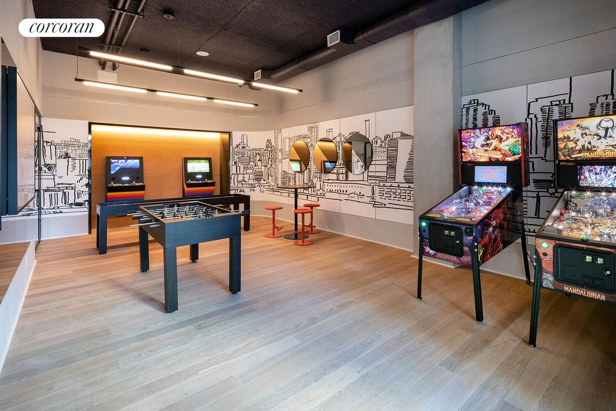 Game Room, Interior, Wood Texture Flooring
