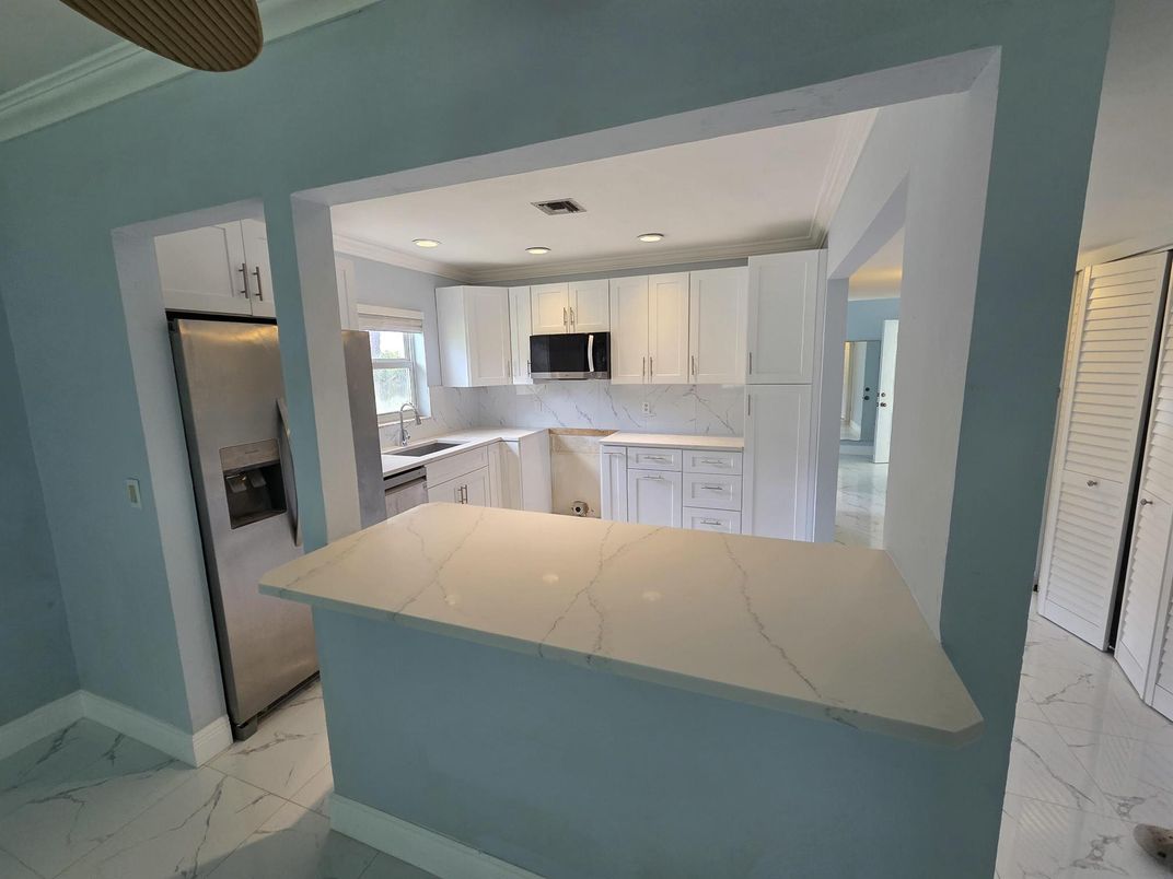 Interior, Kitchen, Marble, Recessed Lighting