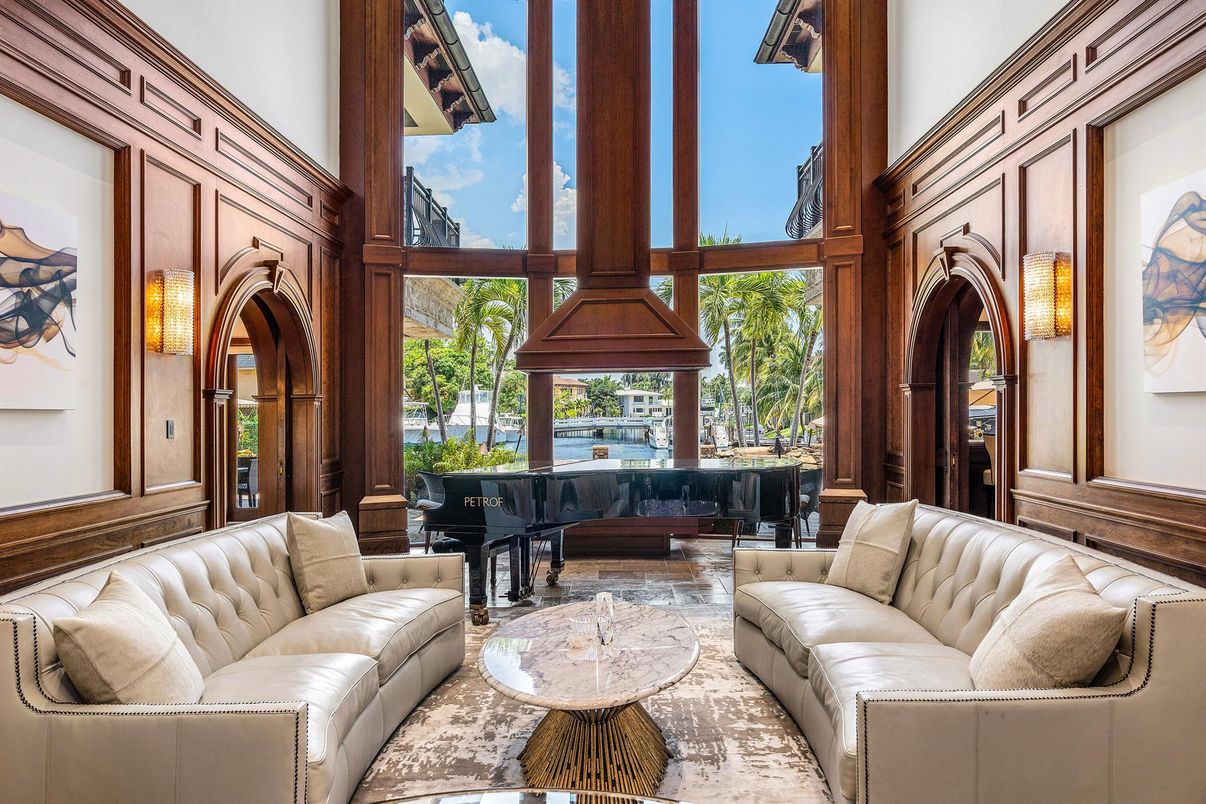 Fireplace, Interior, Living room, Piano, Wooden Walls