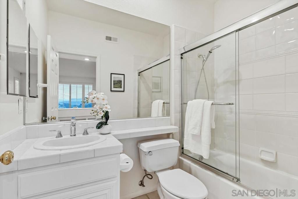 Bathroom, Glass Shower, Interior, Recessed Lighting, Tile Countertops