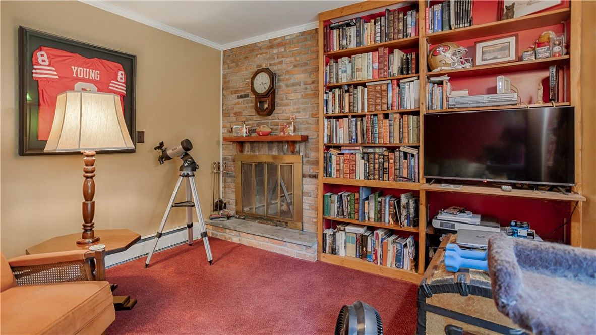 Fireplace, Interior, Stone Walls