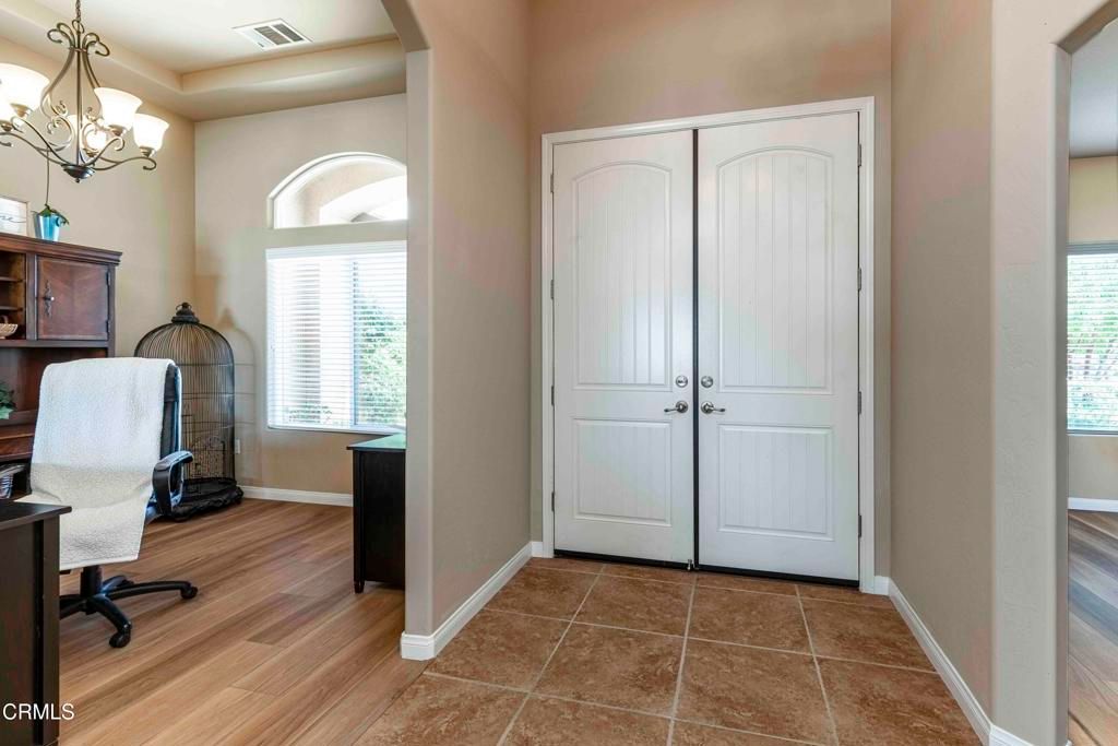 Chandelier, Home Office, Interior, Wood Texture Flooring
