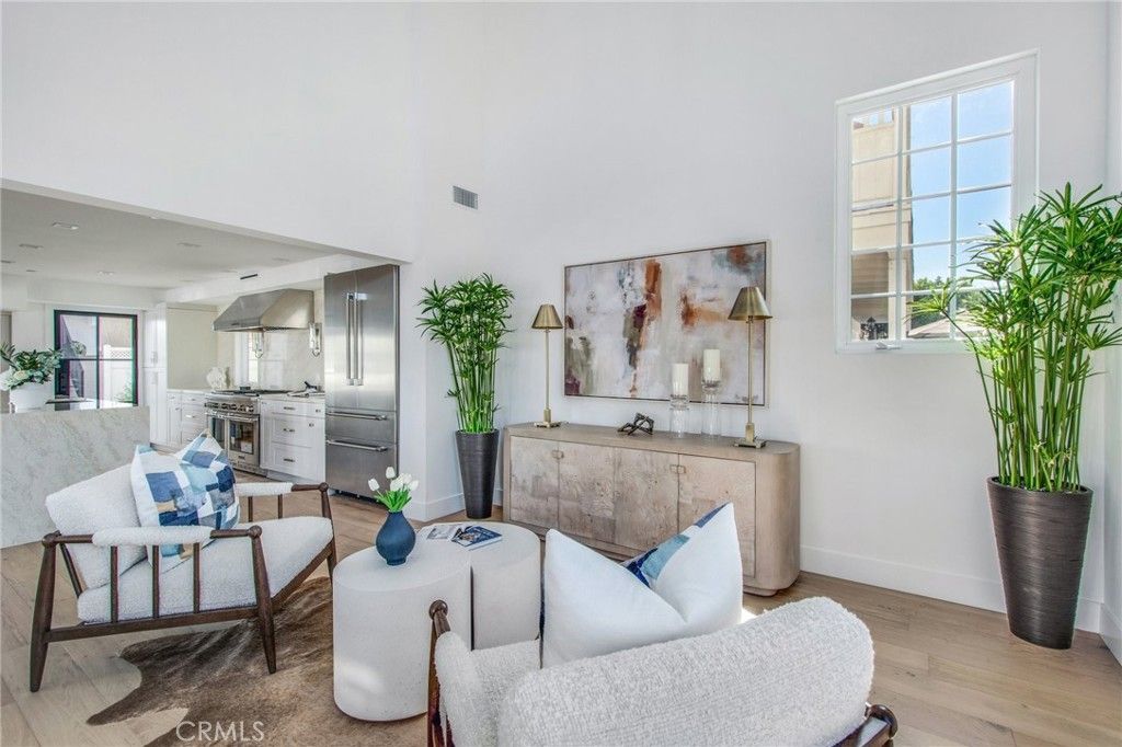 Interior, Kitchen, Living room, Recessed Lighting, Stainless Steel Appliances, Wood Texture Flooring