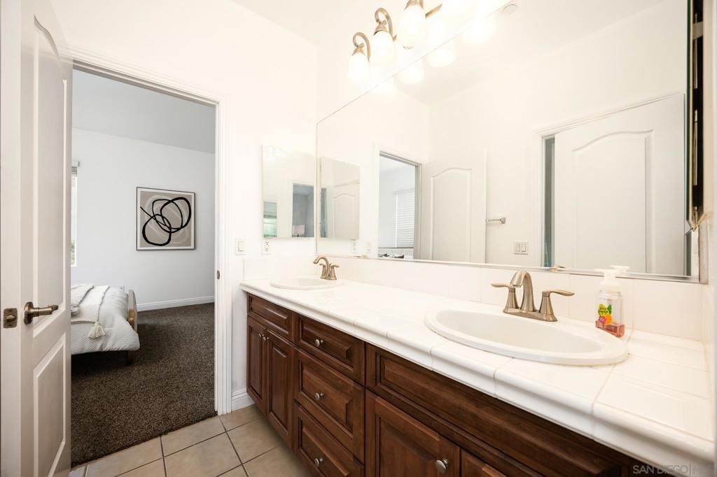 Bathroom, Dual Sink Vanities, Interior, Tile Countertops