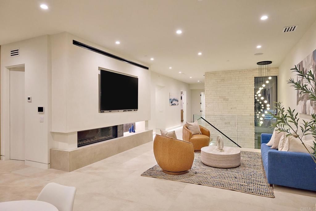 Fireplace, Interior, Living room, Pendant Lights, Recessed Lighting