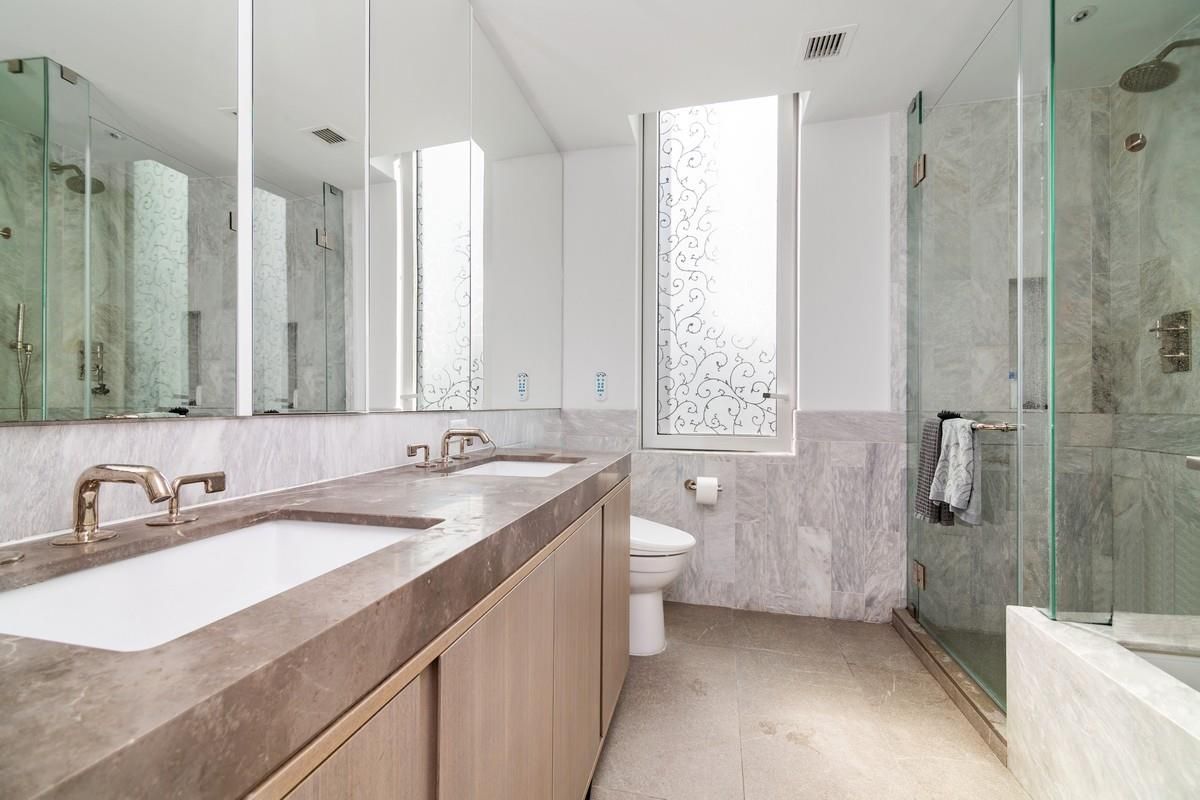 Bathroom, Dual Sink Vanities, Glass Shower, Interior