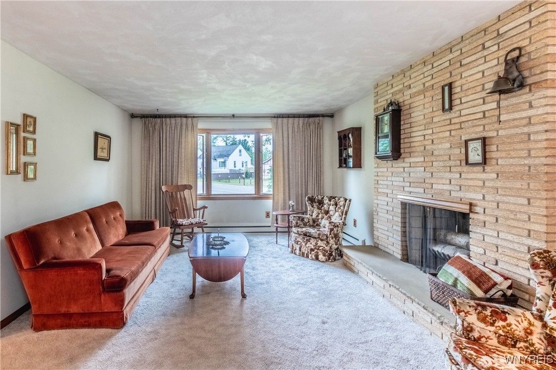 Fireplace, Interior, Living room, Stone Walls