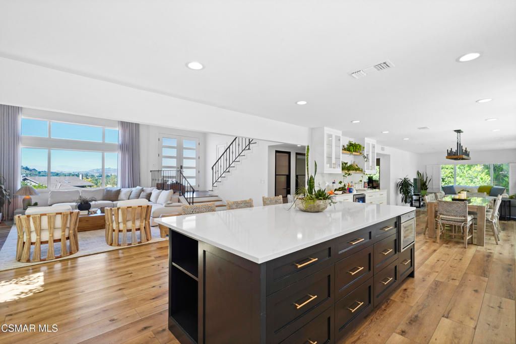 Dining room, Interior, Kitchen, Living room, Pendant Lights, Recessed Lighting, Wood Texture Flooring