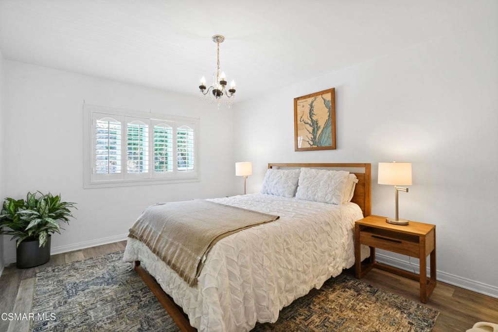 Bedroom, Chandelier, Interior, Wood Texture Flooring