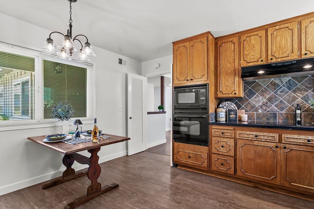 Chandelier, Interior, Kitchen, Pendant Lights, Wood Texture Flooring