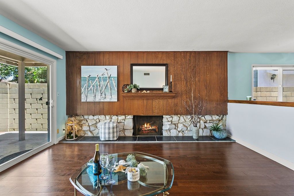 Fireplace, Interior, Wood Texture Flooring, Wooden Walls
