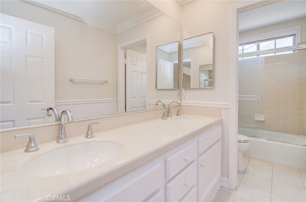 Bathroom, Dual Sink Vanities, Glass Shower, Interior, Tile Countertops