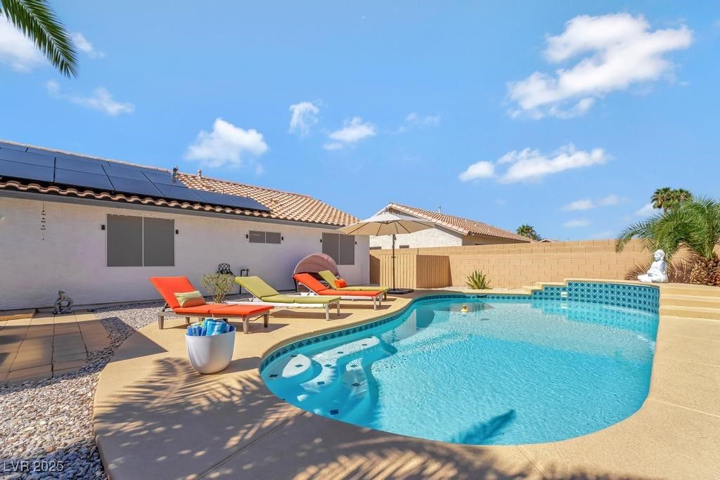 Exterior, Pool, Solar Panels