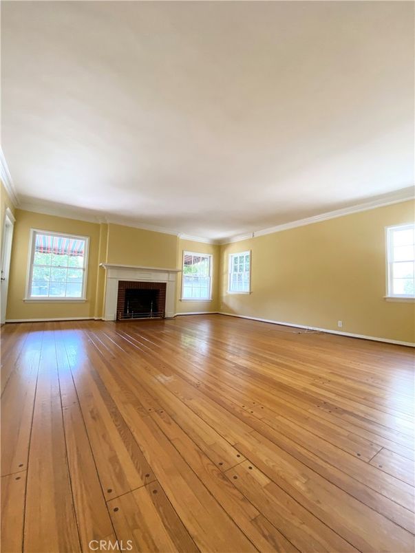 Empty room, Fireplace, Interior, Wood Texture Flooring
