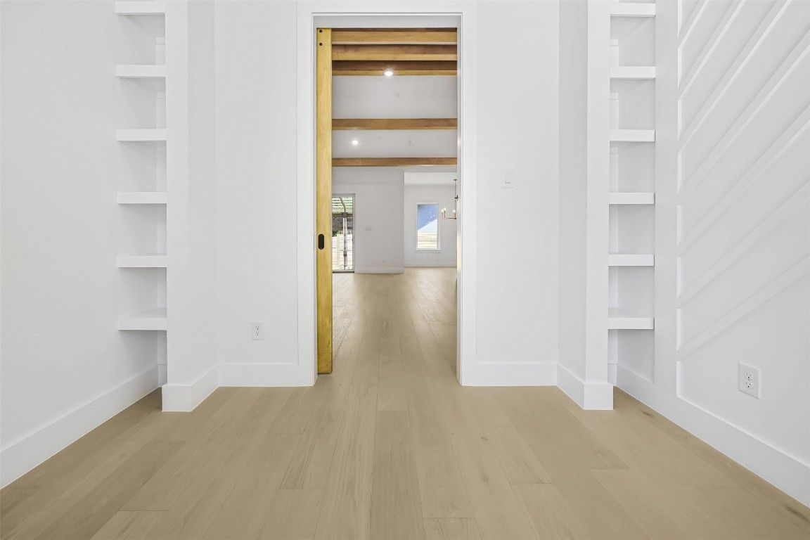 Interior, Recessed Lighting, Wooden Beams, Wood Texture Flooring