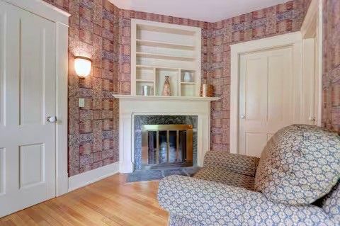 Fireplace, Interior, Stone Walls, Wood Texture Flooring