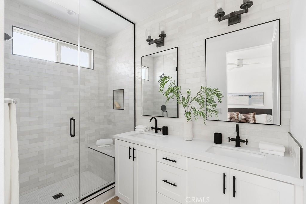 Bathroom, Dual Sink Vanities, Glass Shower, Interior