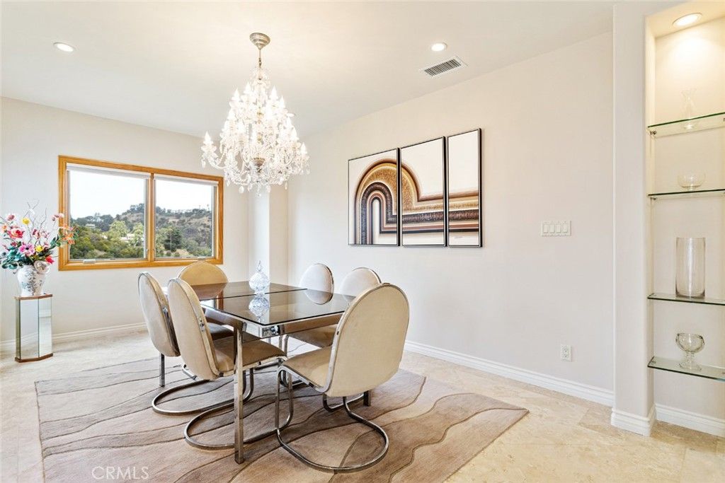 Chandelier, Dining room, Interior, Recessed Lighting