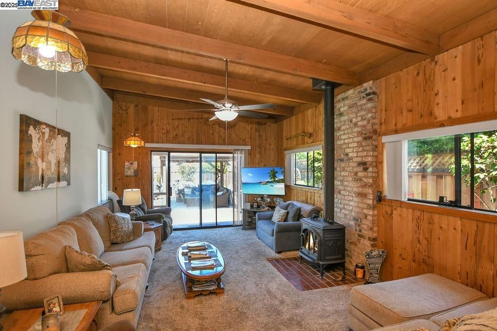 Fireplace, Interior, Living room, Stone Walls, Wooden Beams, Wooden Ceilings, Wooden Walls