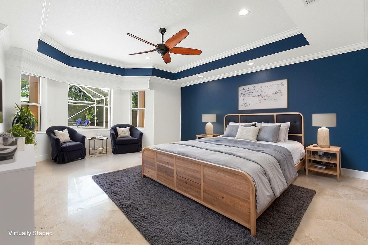 Bedroom, Interior, Recessed Lighting