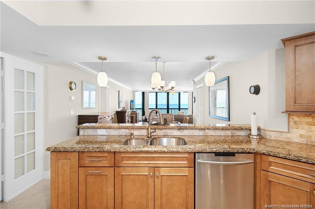 Interior, Kitchen, Pendant Lights, Stainless Steel Appliances, Water