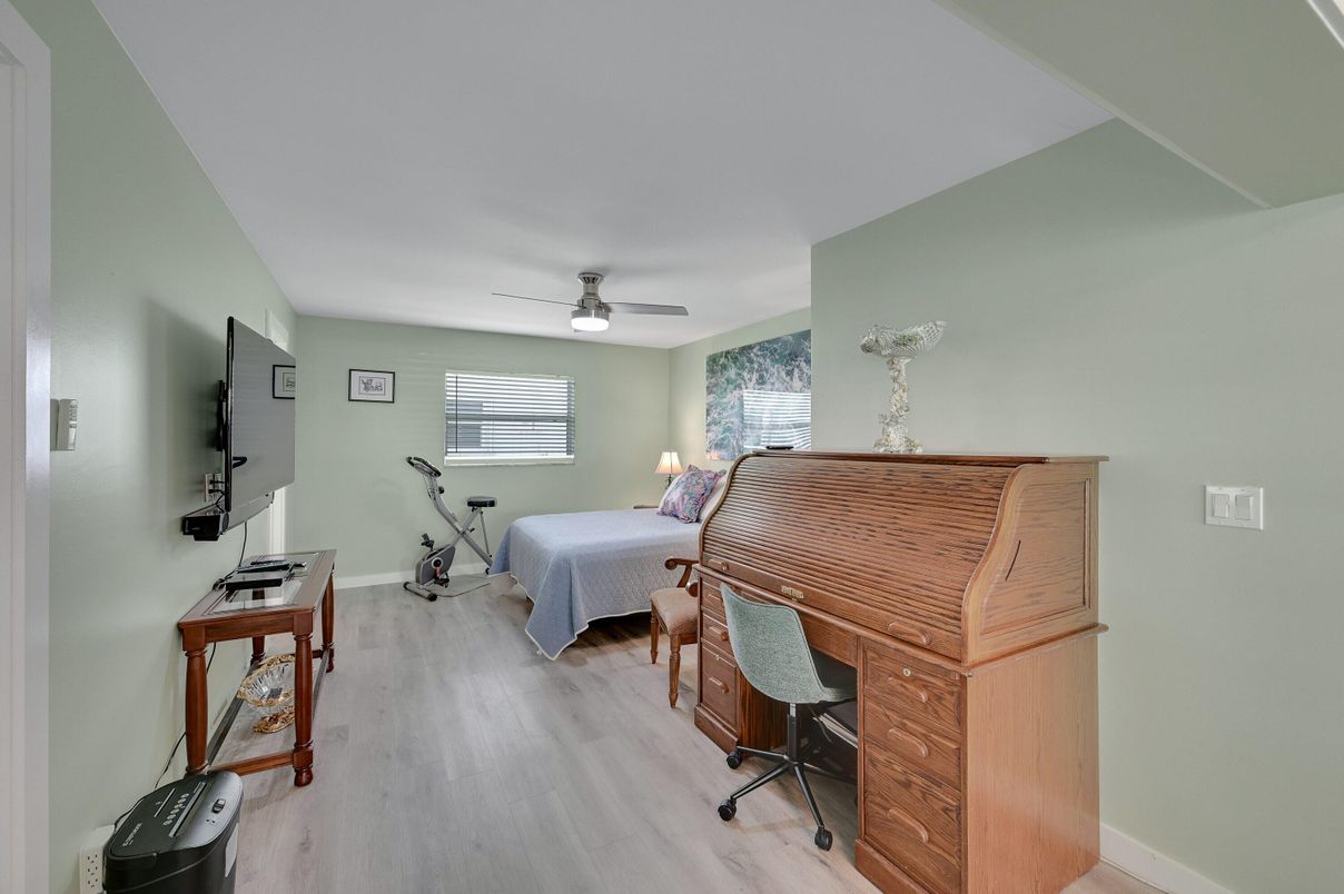 Bedroom, Fitness Equipment, Home Office, Interior, Wood Texture Flooring