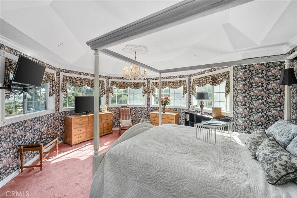 Bedroom, Chandelier, Interior