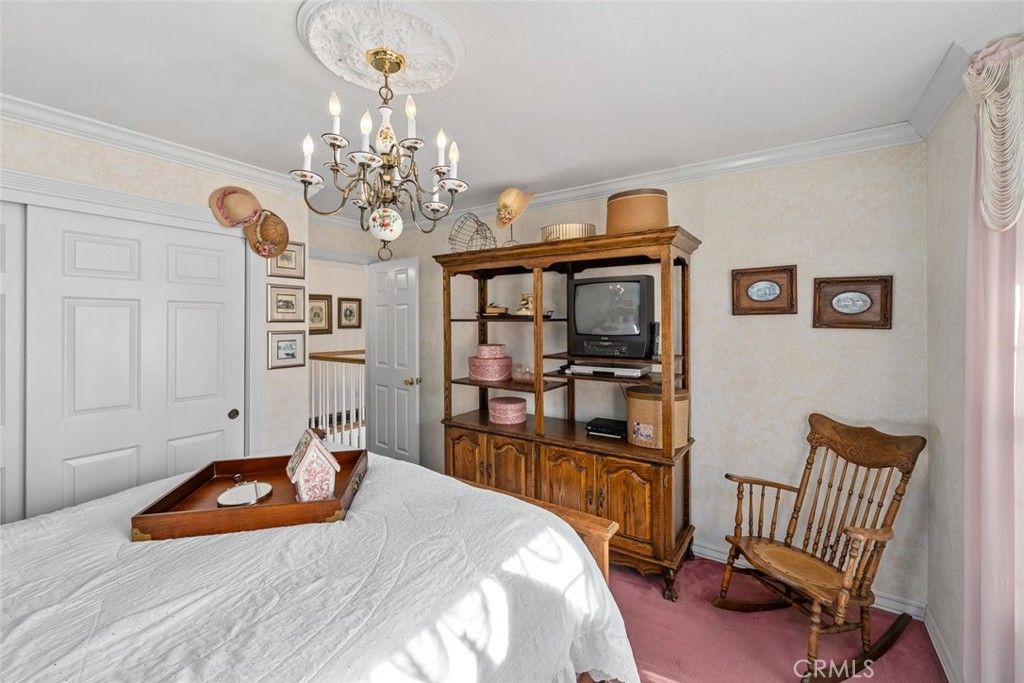 Bedroom, Chandelier, Interior