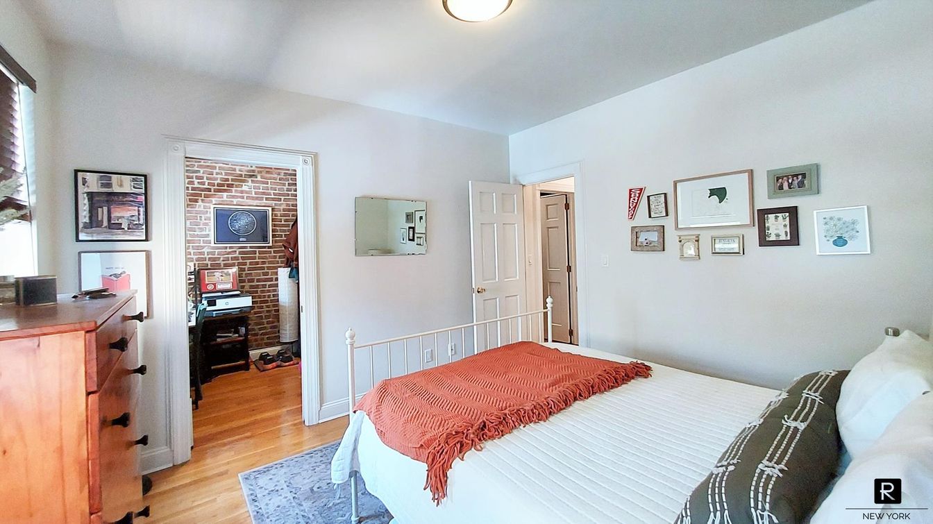 Bedroom, Interior, Stone Walls, Wood Texture Flooring
