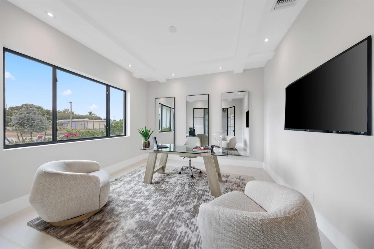 Home Office, Interior, Recessed Lighting