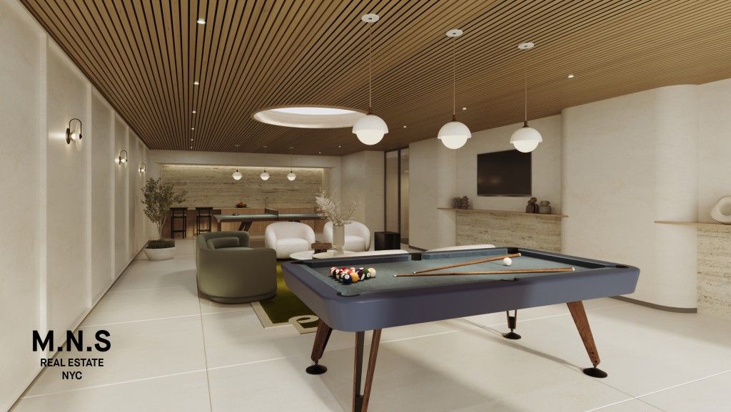 Billiard Table, Game Room, Interior, Pendant Lights, Recessed Lighting