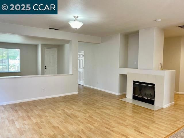 Empty room, Fireplace, Interior, Wood Texture Flooring