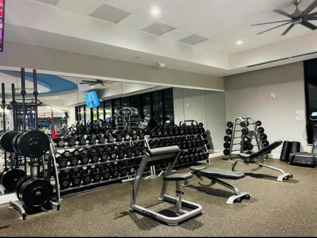 Fitness Equipment, Gym, Interior, Recessed Lighting