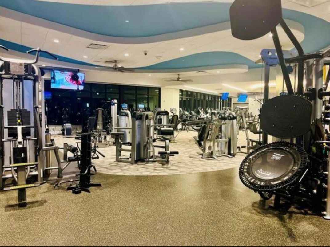 Fitness Equipment, Gym, Interior, Recessed Lighting