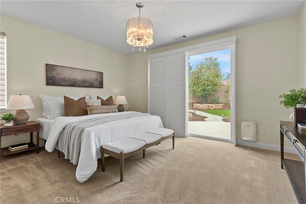 Bedroom, Chandelier, Interior