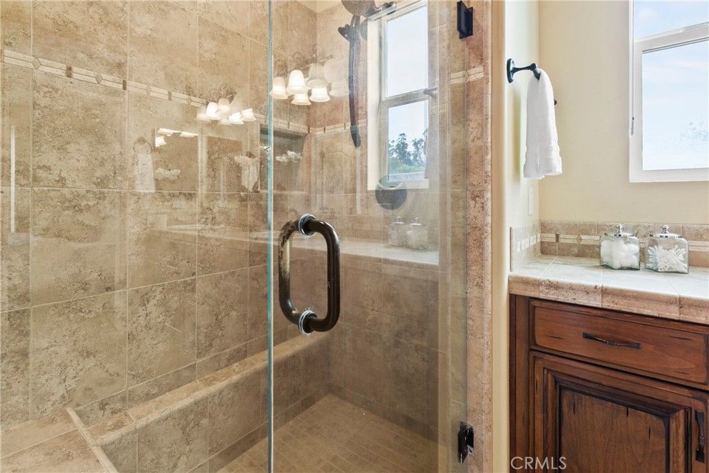 Bathroom, Glass Shower, Interior, Tile Countertops