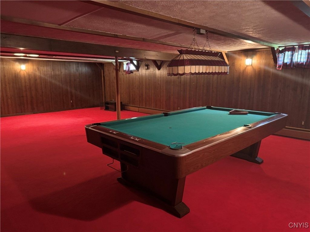 Billiard Table, Game Room, Interior, Pendant Lights