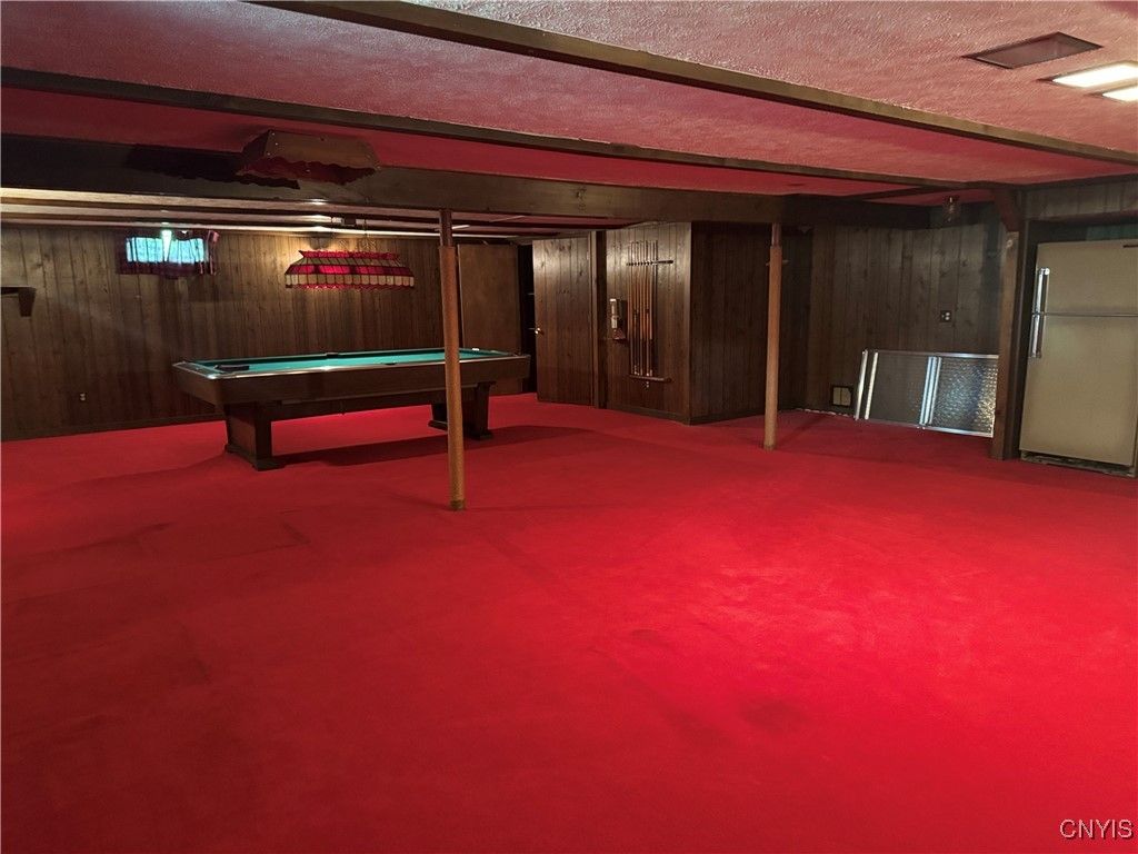 Billiard Table, Game Room, Interior, Wooden Walls