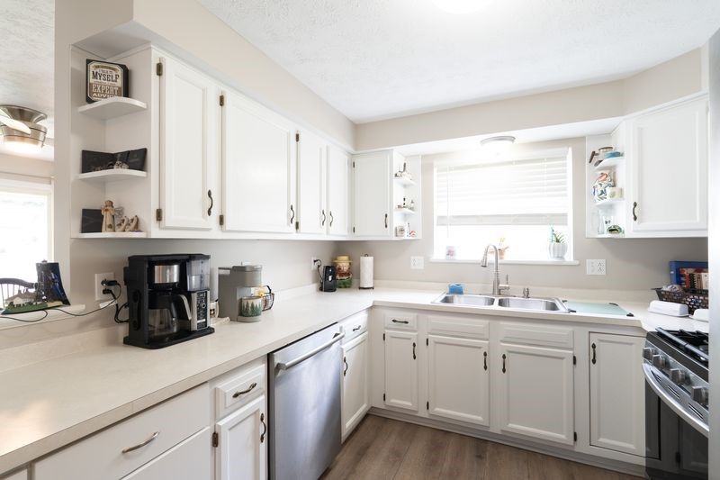 Interior, Kitchen, Wood Texture Flooring