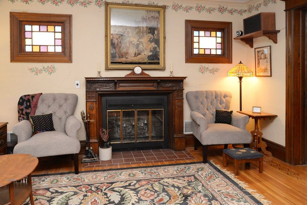 Fireplace, Interior, Wood Texture Flooring