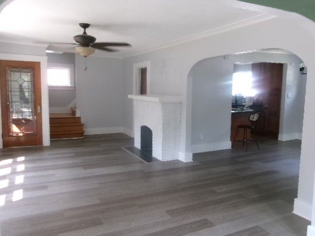 Fireplace, Interior, Wood Texture Flooring