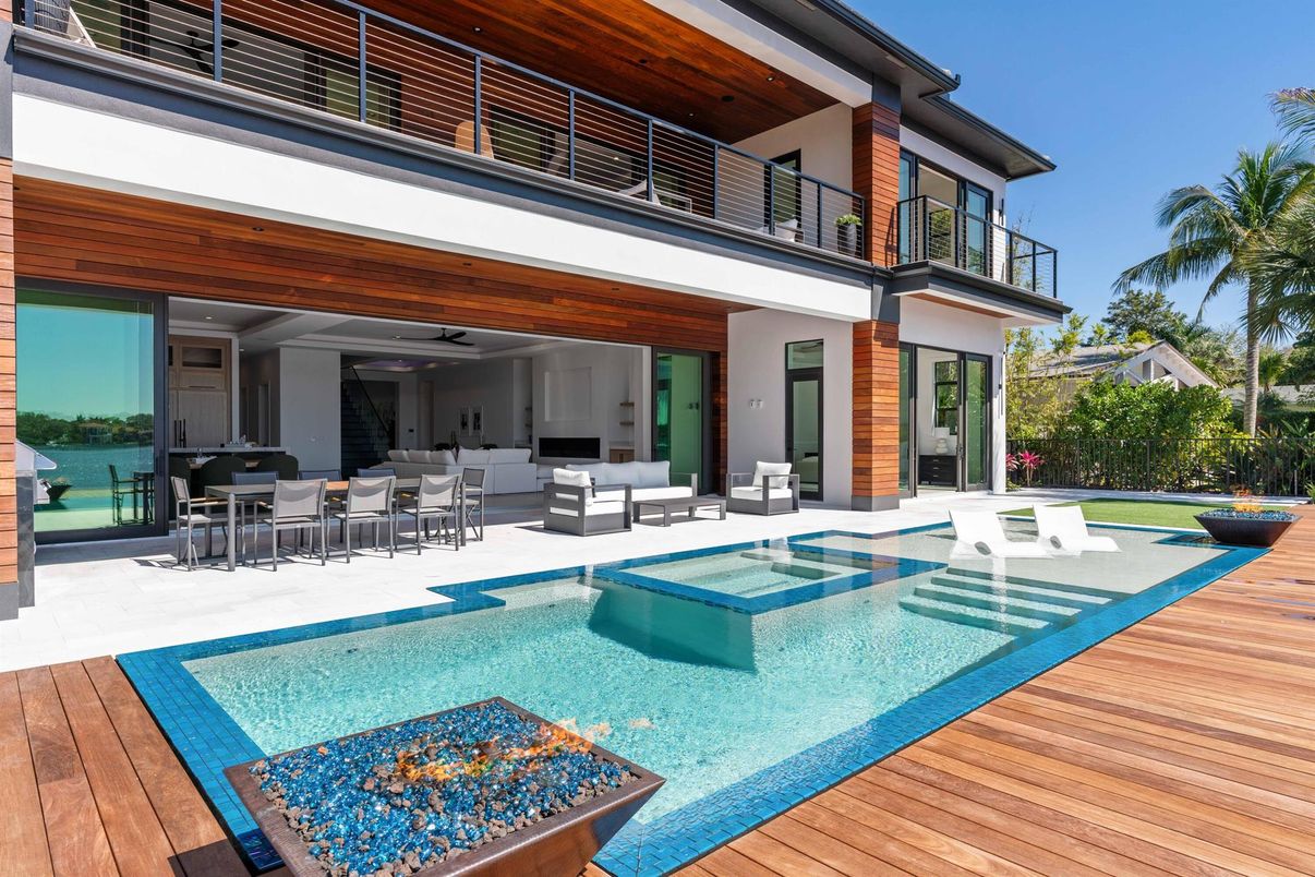 Exterior, Pool, Wood Texture Flooring