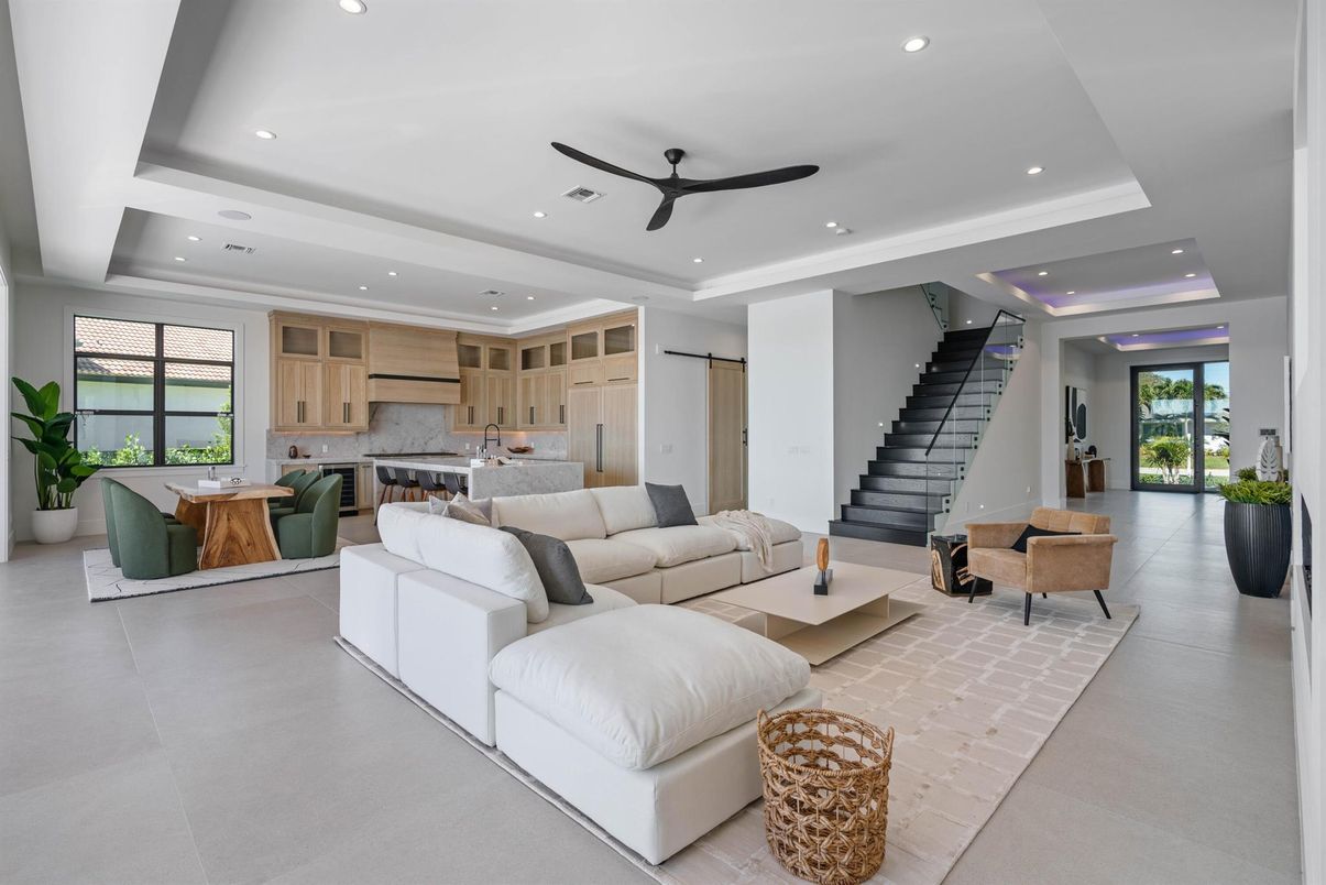 Interior, Kitchen, Living room, Recessed Lighting