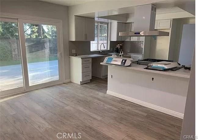 Interior, Kitchen, Wood Texture Flooring