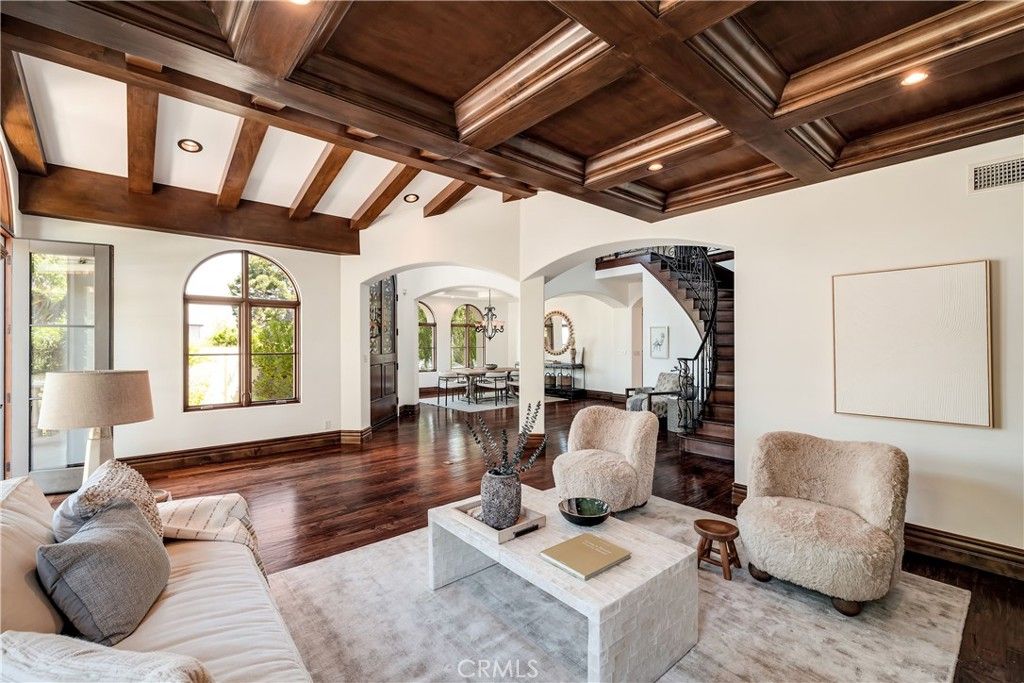 Interior, Living room, Recessed Lighting, Wooden Beams, Wooden Ceilings, Wood Texture Flooring