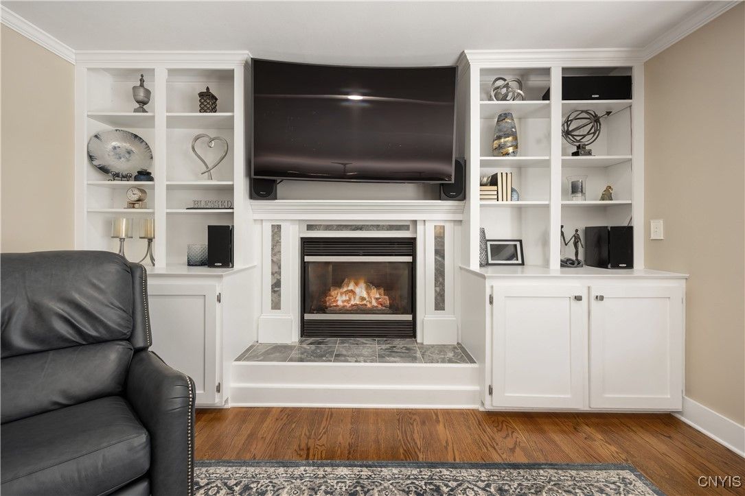 Fireplace, Interior, Wood Texture Flooring