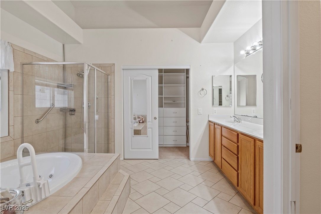 Bathroom, Dual Sink Vanities, Glass Shower, Interior