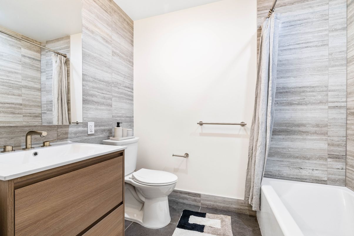 Bathroom, Interior, Wood Texture Flooring