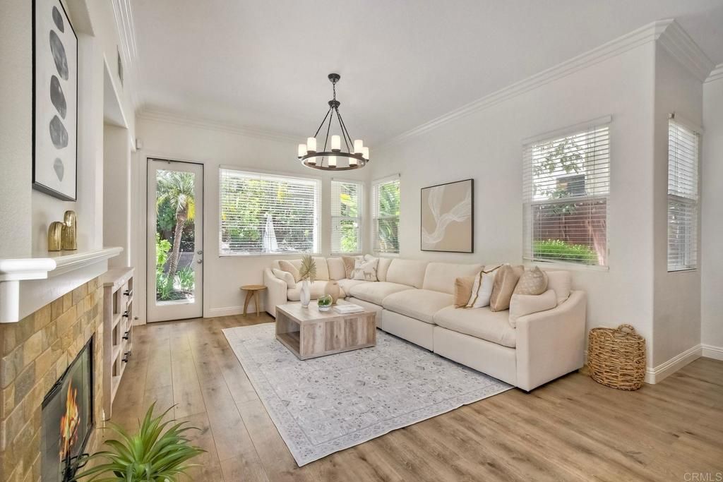 Chandelier, Fireplace, Interior, Living room, Pendant Lights, Wood Texture Flooring