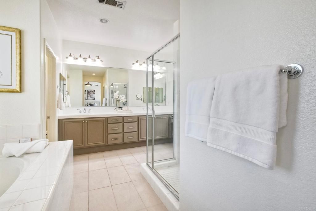 Bathroom, Glass Shower, Interior, Recessed Lighting, Tile Countertops